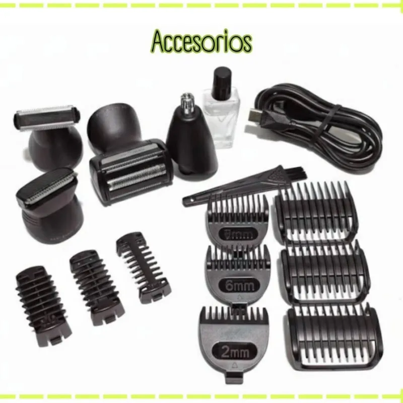 ست ماشین اصلاح موی صورت و بدن شارژی وی جی ار مدل V-634 4in1 - تصویر 3