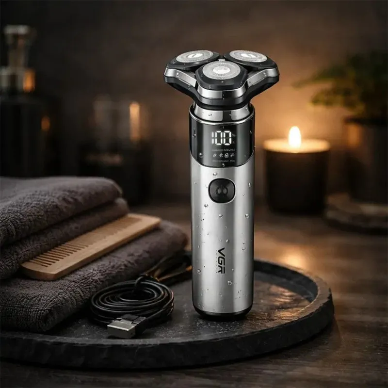 ماشین اصلاح موی صورت شارژی وی جی ار مدل V-321 - تصویر 2