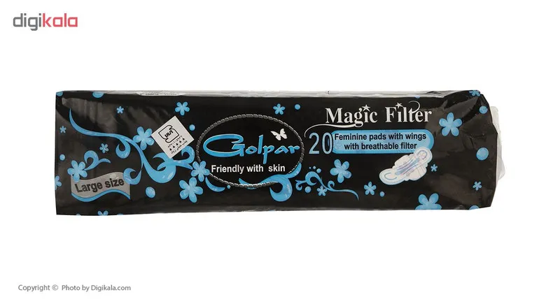 نوار بهداشتی بالدار بزرگ گل پر مدل Magic بسته 20 عددی - تصویر 2