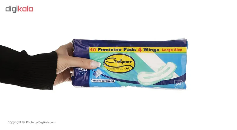 نوار بهداشتی بالدار بزرگ گل پر مدل 4Wings بسته 10 عددی - تصویر 6