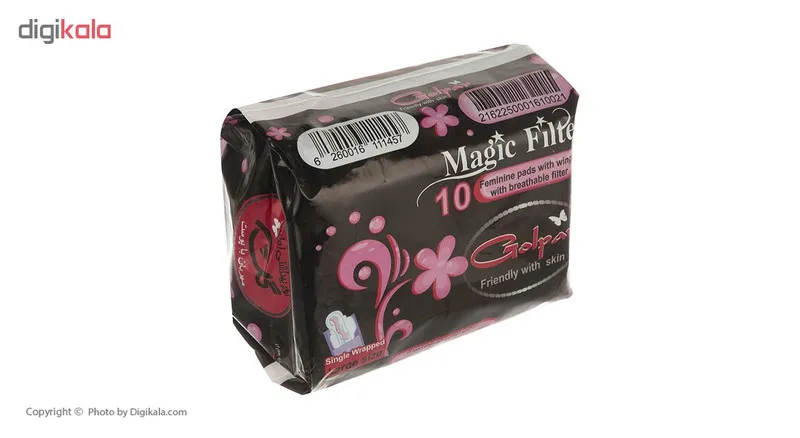 نوار بهداشتی بالدار بزرگ گل پر مدل Magic بسته 10 عددی - تصویر 3