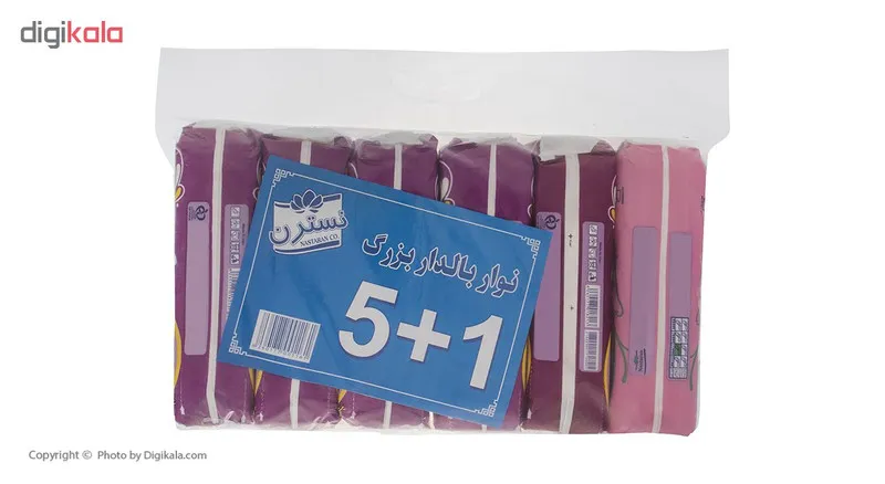 نوار بهداشتی بالدار نسترن مدل Grooved بسته 6 عددی  - تصویر 2