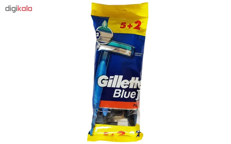 خود تراش ژیلت مدل Blue II Plus بسته 7 عددی - تصویر 2