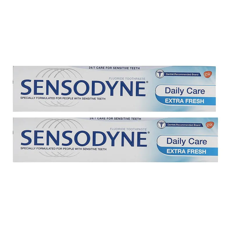 خمیر دندان سنسوداین سری Daily Care مدل Extra Fresh حجم 50 میلی لیتر مجموعه 2 عددی