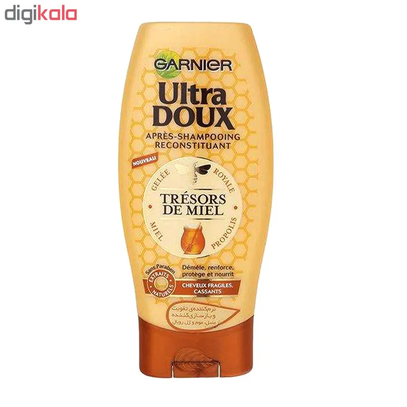 نرم کننده مو گارنیه سری Ultra Doux مدل Honey حجم 200 میلی لیتر مجموعه 2 عددی - تصویر 3