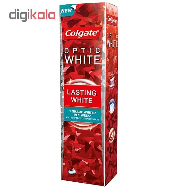 خمیر دندان کلگیت سری Optic White مدل lasting white حجم 75 میلی لیتر - تصویر 2