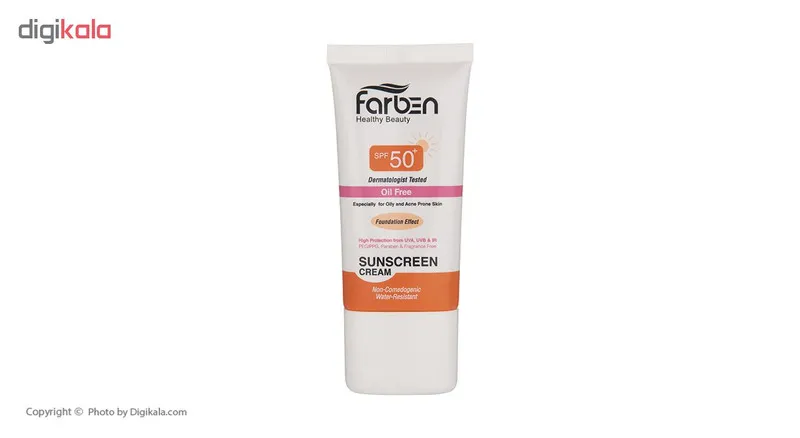 کرم ضد آفتاب رنگی فاربن مدل Non-Comedogenic حجم 50 میلی لیتر - تصویر 2