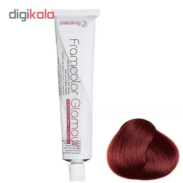 رنگ مو فرامسی مدل glamour شماره 6.4 حجم 100 میلی لیتر رنگ بلوند مسی تیره - تصویر 2