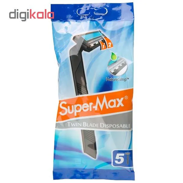خود تراش سوپرمکس مدل Naturestrip بسته 5 عددی - تصویر 2