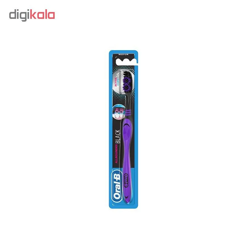 مسواک اورال-بی مدل ALLROUNDER BLACK با برس متوسط - تصویر 2