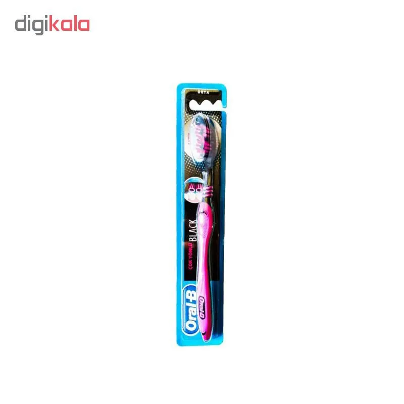 مسواک اورال-بی مدل ALLROUNDER BLACK با برس متوسط - تصویر 5