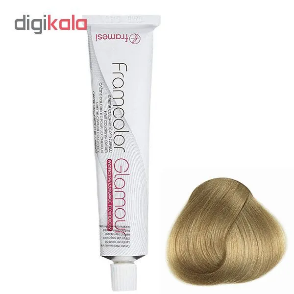 رنگ مو فرامسی مدل glamour شماره 9.36 حجم 100 میلی لیتر رنگ بلوند خیلی روشن ماسه ای - تصویر 2