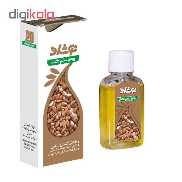 روغن بدن نوشاد مدل تخم کتان حجم37 میلی لیتر - تصویر 3