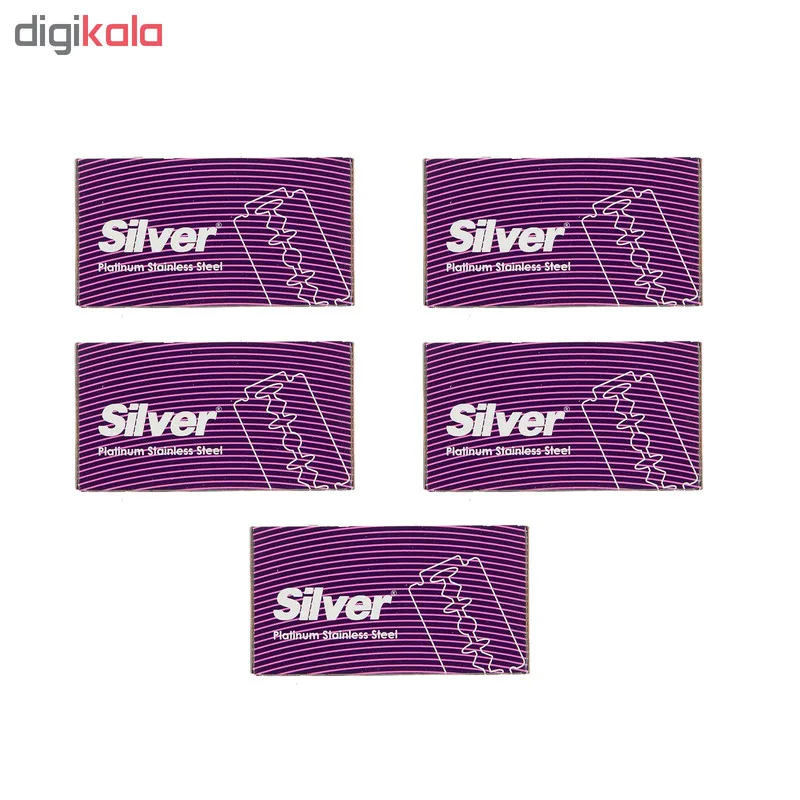 تیغ یدک سیلور مدل Double Edge مجموعه 5 عددی - تصویر 2