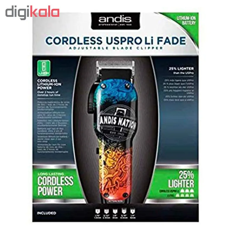 ماشین اصلاح موی سر و صورت اندیس مدل Cordless Uspro Li Fade - تصویر 6