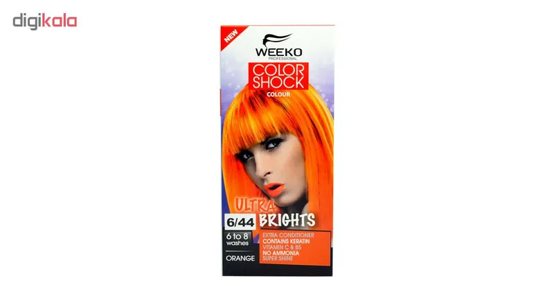 کیت رنگ مو ویکو مدل color shock شماره 6/44 حجم 80 میلی لیتر رنگ نارنجی - تصویر 2