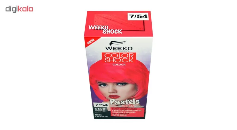کیت رنگ مو ویکو مدل color shock شماره 7/54 حجم 80 میلی لیتر رنگ صورتی نارنجی - تصویر 3