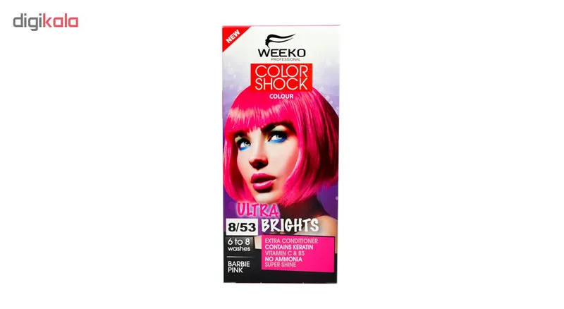 کیت رنگ مو ویکو مدل color shock شماره 8/53 حجم 80 میلی لیتر رنگ صورتی - تصویر 2