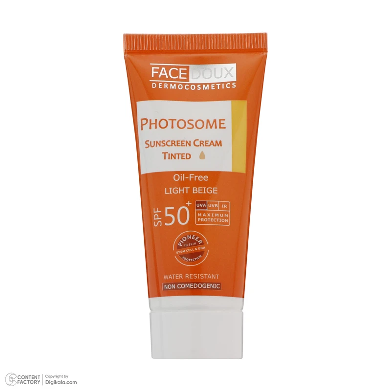 کرم ضد آفتاب رنگی فیس دوکس، SPF 50، مدل فتوزوم، مناسب انواع پوست با تنالیته روشن و حجم 40 میلیلیتر، غیر کومدونزا، ضد آب، محافظتکننده در برابر اشعههای UVA و UVB، دارای فرمولاسیو - نمای 2