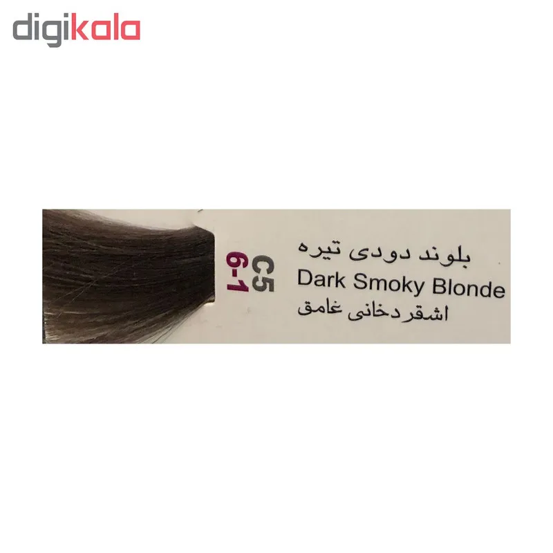 رنگ مو پادینا شماره C5-6-1 حجم 100 میلی لیتر رنگ بلوند دودی تیره - تصویر 3