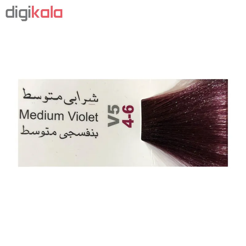 رنگ مو پادینا شماره V5-4-6 حجم 100 میلی لیتر رنگ شرابی متوسط - تصویر 3