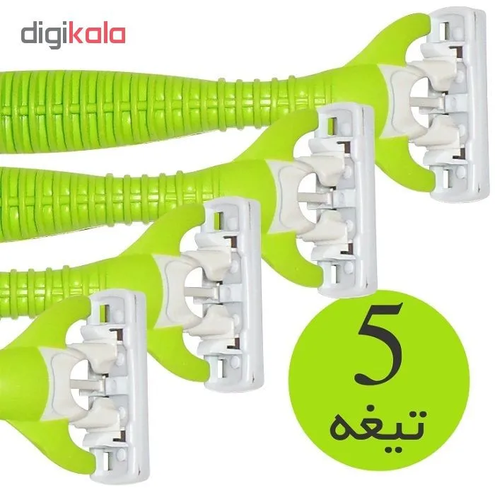 خود تراش سوپرنیکس مدل 5 blade بسته 4 عددی - تصویر 4