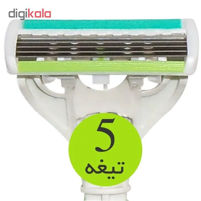 خود تراش سوپرنیکس مدل 5 blade بسته 4 عددی - تصویر 5