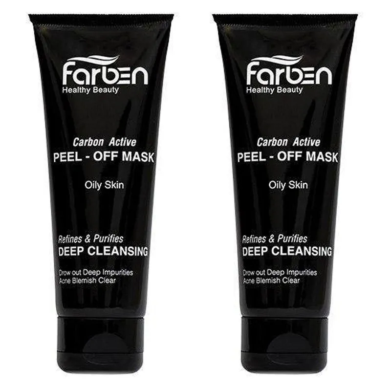 ماسک زغال فاربن مدل Peel-Off حجم 75 میلی لیتر بسته 2 عددی