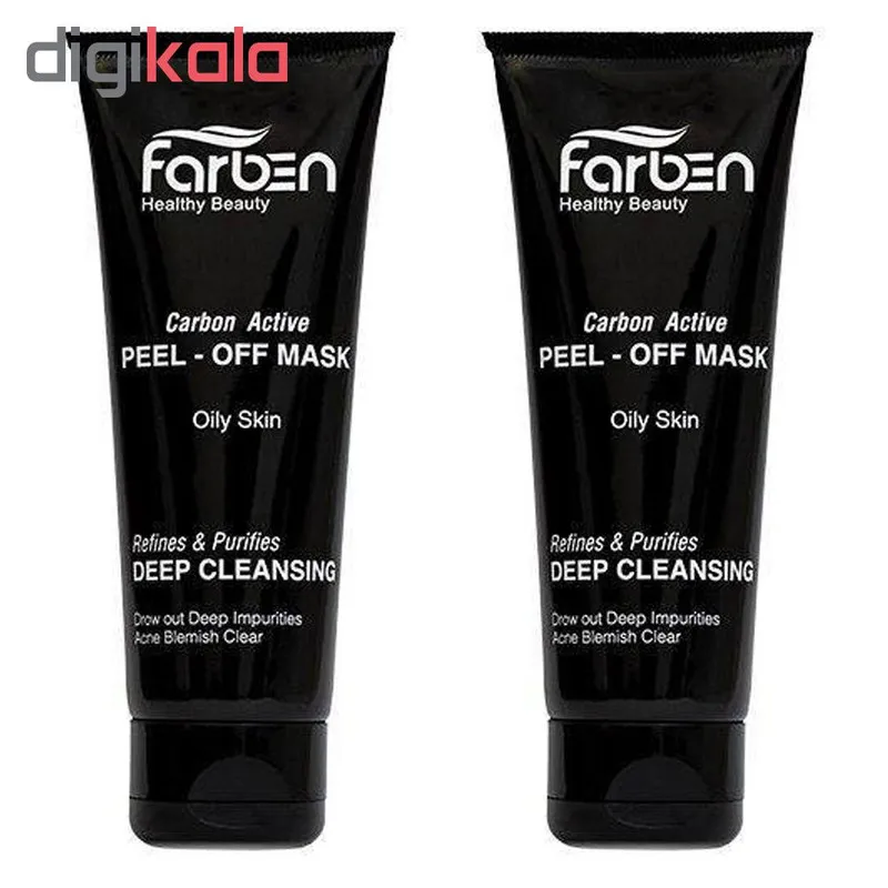 ماسک زغال فاربن مدل Peel-Off حجم 75 میلی لیتر بسته 2 عددی - تصویر 2