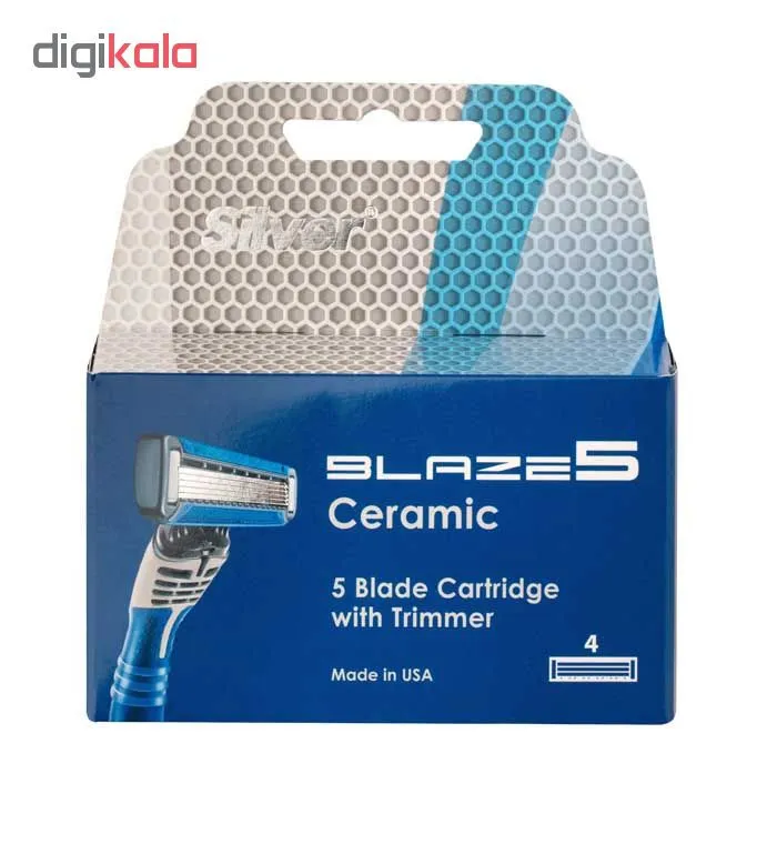 خود تراش سیلور مدل Blaze5 به همراه تیغ یدک مجموعه 2 عددی - تصویر 2