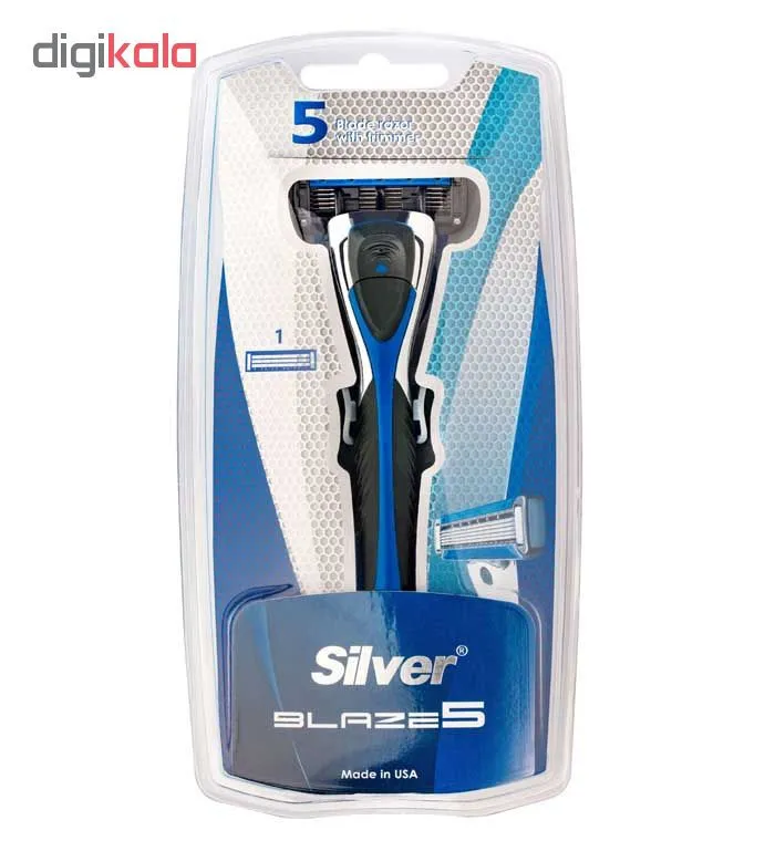 خود تراش سیلور مدل Blaze5 به همراه تیغ یدک مجموعه 2 عددی - تصویر 3