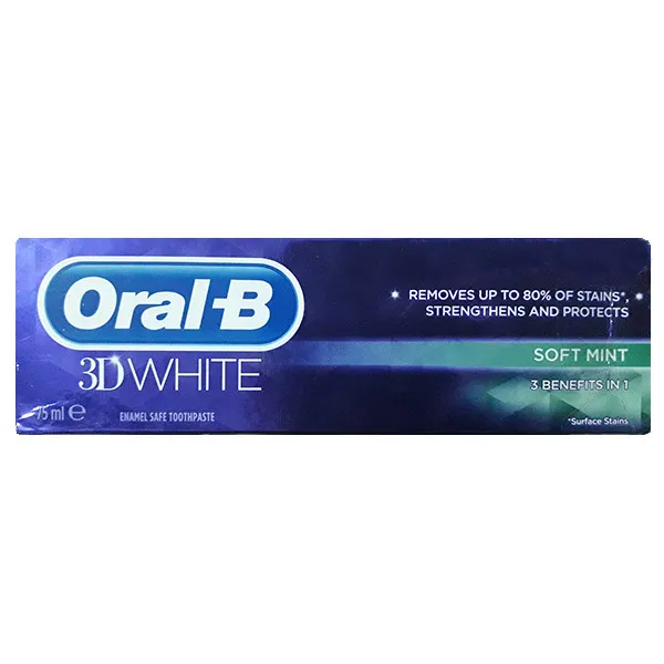 خمیر دندان اورال-بی مدل 3DWhite حجم 75 میلی لیتر