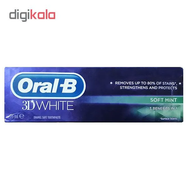 خمیر دندان اورال-بی مدل 3DWhite حجم 75 میلی لیتر - تصویر 2