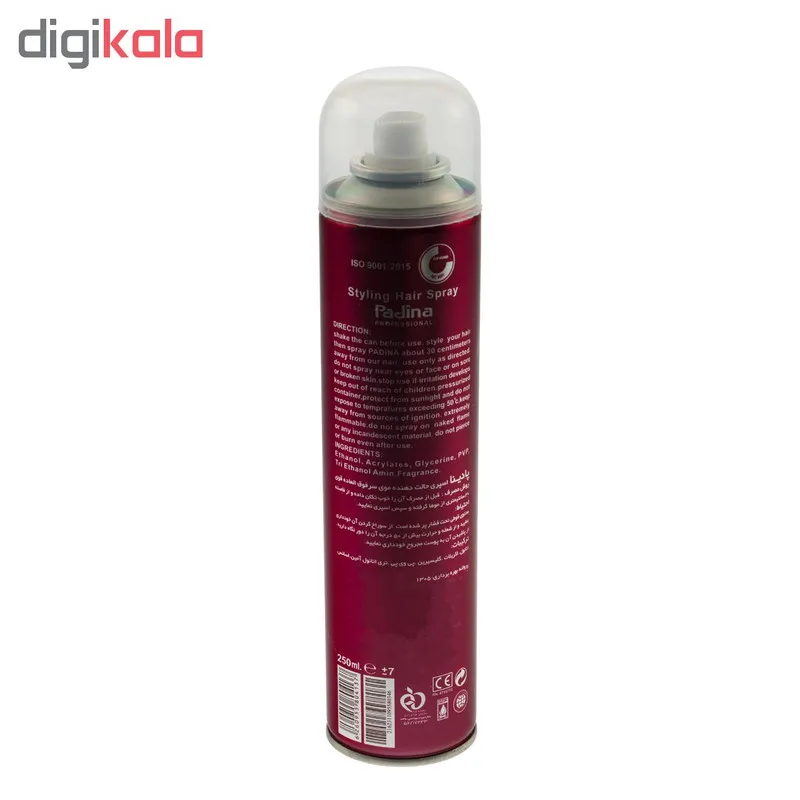 اسپری حالت دهنده مو پادینا مدل Super Strong حجم 250 میلی لیتر - تصویر 4