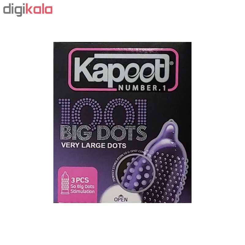 کاندوم کاپوت مدل BIG DOTS بسته 3 عددی - تصویر 2