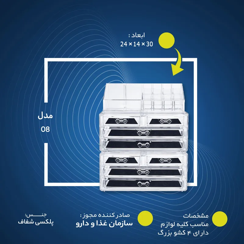 استند لوازم آرایشی مدل 08 - تصویر 3