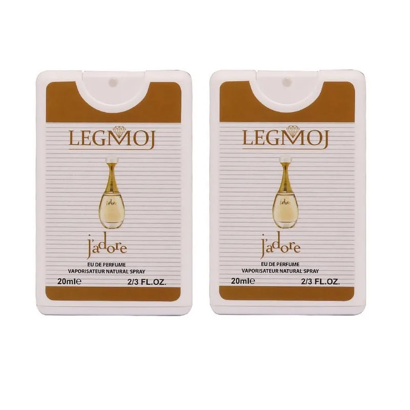 عطر جیبی زنانه لغموژ مدل Jadore حجم 20 میلی لیتر بسته 2 عددی