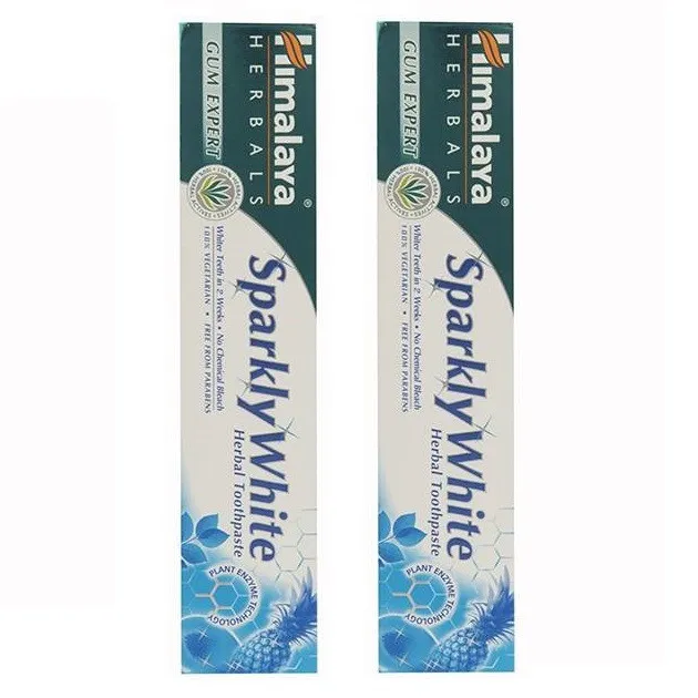 خمیر دندان هیمالیا مدل Sparkly White حجم 75 میلی لیتر مجموعه 2 عددی