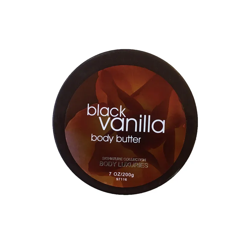 کره بدن بادی لاکچری مدل black vanilla وزن 200 گرم