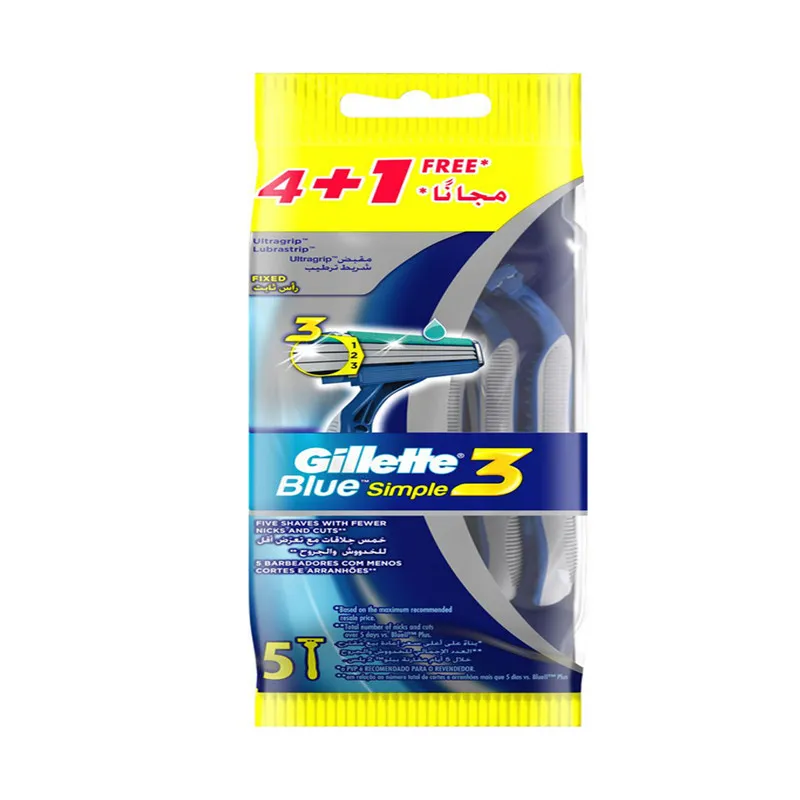 خود تراش ژیلت مدل BLUE 3 بسته 5 عددی - تصویر 2