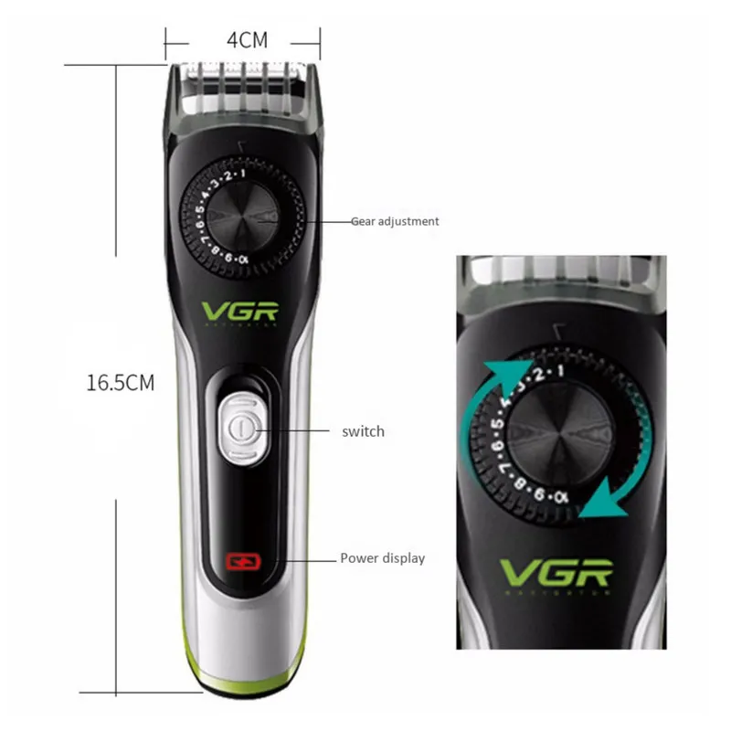 ماشین اصلاح موی صورت و بدن وی جی ار مدل V-028 - تصویر 3