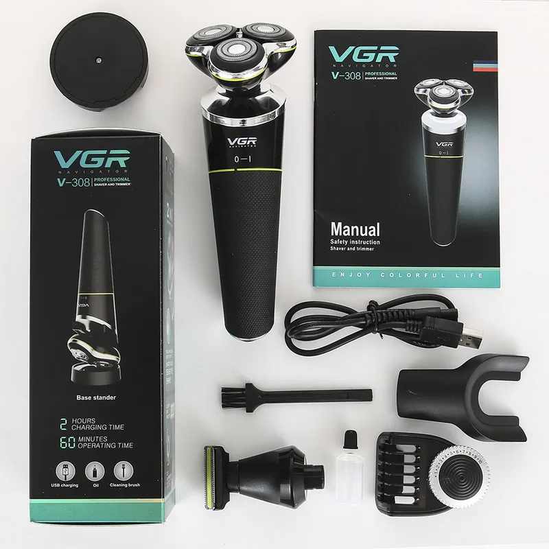 ماشین اصلاح موی صورت و سر وی جی ار مدل V-308 - تصویر 3