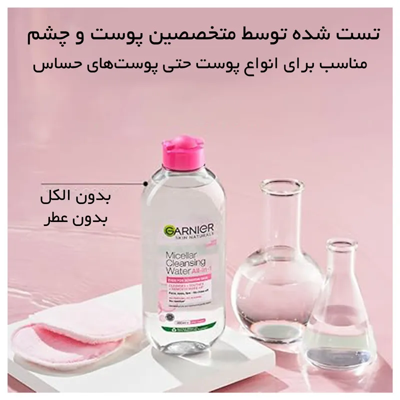 محلول پاک کننده آرایش صورت گارنیه مدل Skin Naturals حجم 400 میلی لیتر - تصویر 3