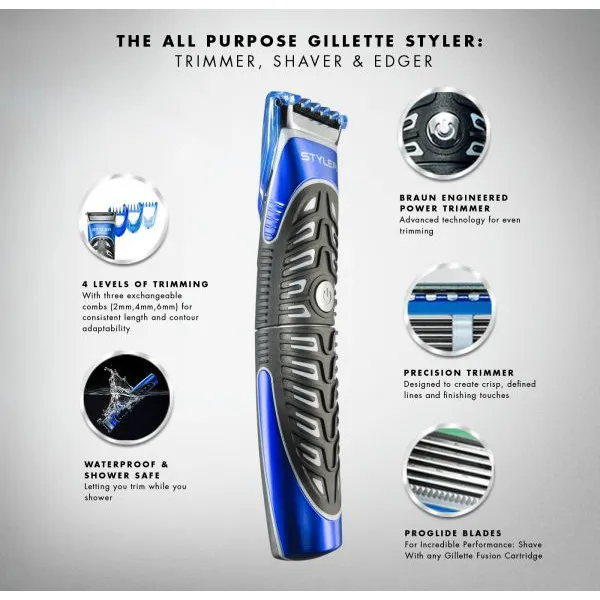 ماشین اصلاح موی صورت ژیلت مدل Proglide Styler به همراه خوتراش - تصویر 6