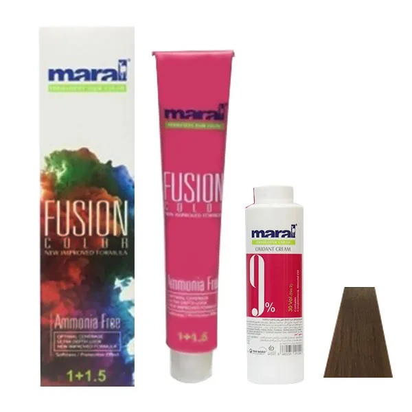 کیت رنگ مو مارال مدل Fusion شماره 5.753 حجم 100 میلی لیتر رنگ قهوه ای زنجبیلی - تصویر 3