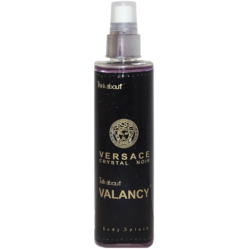بادی اسپلش زنانه والانسی مدل VERSACE CRYSTAL NOIR حجم 200 میلی لیتر