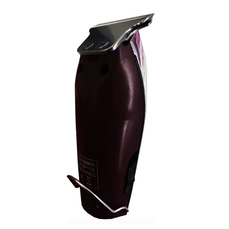 ماشین اصلاح موی سر و صورت جیمی مدل GM 855 با تیغه استیل ضد زنگ، باتری لیتیوم یون، دو سرعت موتور قابل تنظیم، منبع تغذیه برق و باتری قابل شارژ، همراه با 3 عدد شانه متحرک و طراحی ارگونومیک - تصویر 5