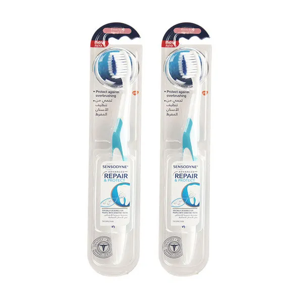 مسواک سنسوداین مدل Repair And Protect با برس خیلی نرم مجموعه 2 عددی - تصویر 2