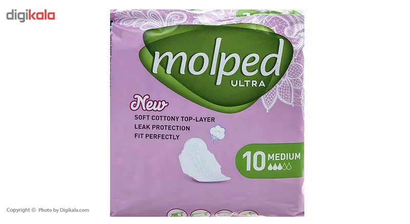 نوار بهداشتی مولپد مدل Ultra Medium بسته 10 عددی - تصویر 2