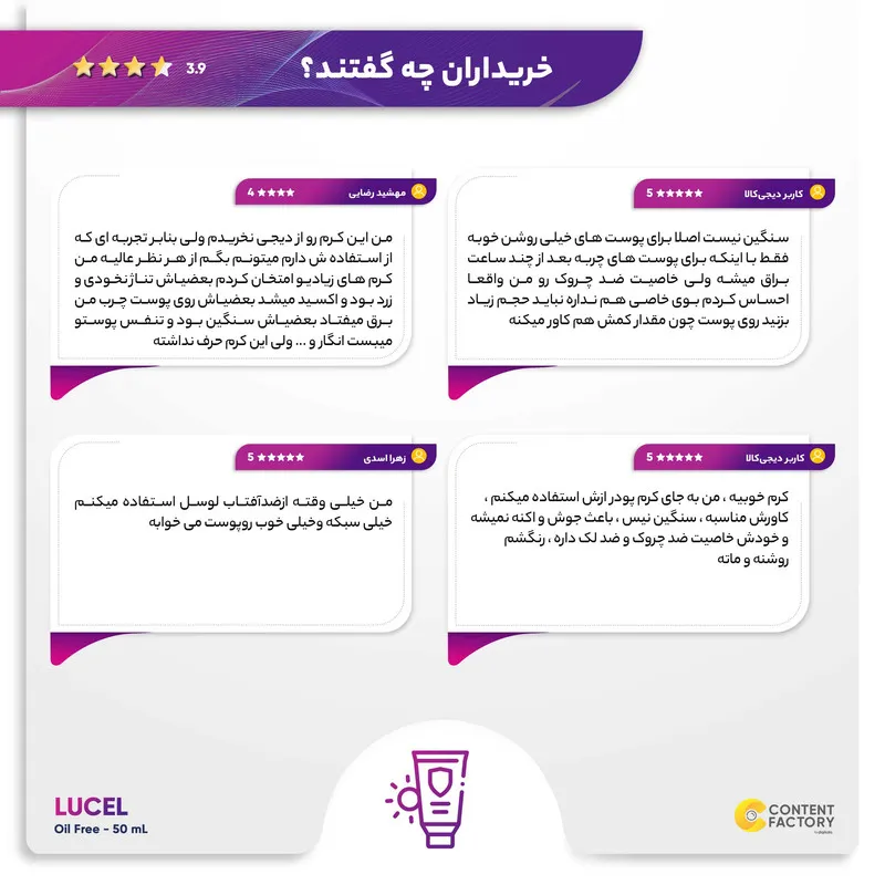 کرم ضد آفتاب و ضد چروک رنگی لوسل مدل SPF50 مناسب پوست های چرب حجم 50 میلی لیتر - تصویر 6